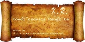 Kovácsovics Renáta névjegykártya