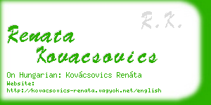 renata kovacsovics business card