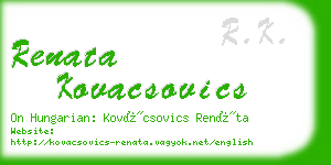 renata kovacsovics business card